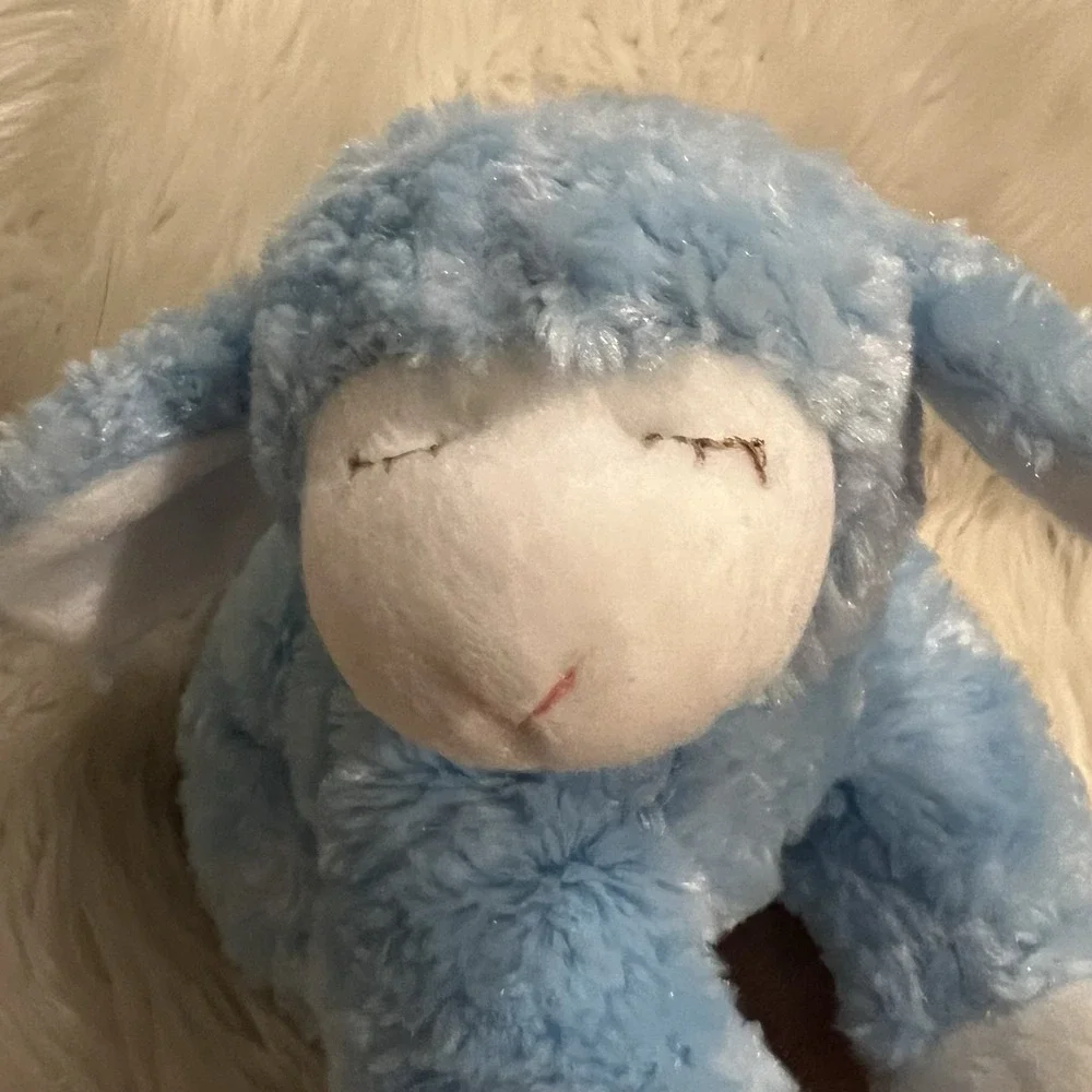 Baby Gund Winky Lamb Blue White Lovey 8